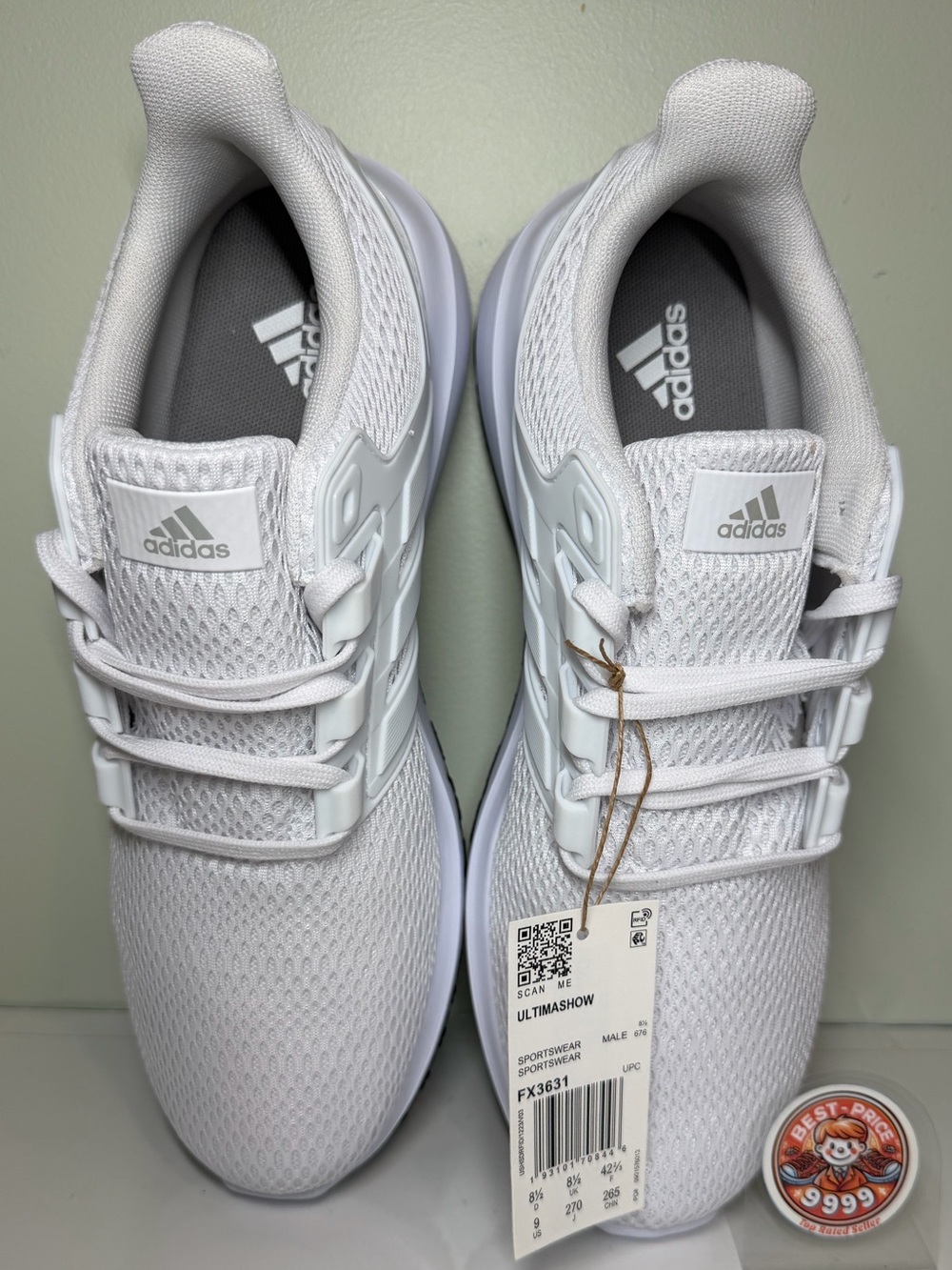 NWT adidas - Size 9 - Men’s Ultimashow White Running Shoes - FX3631